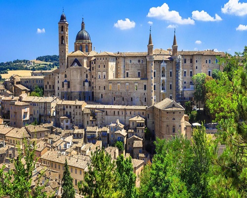 View of campus at Urbino Italy