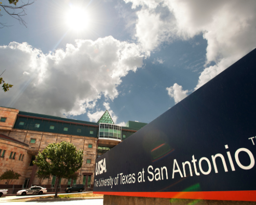 Downtown UTSA sign