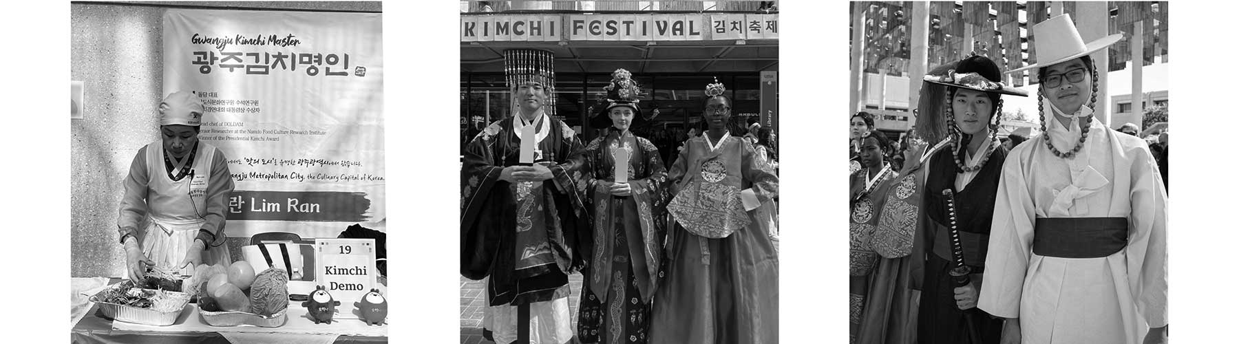 Collage of three photos at Kimchi Festival